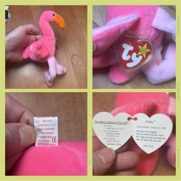 Vintage TY Bird Lot 1990s Pinky (95) Scoopy (96) Wise (97) Jabber (97) MWMT - Picture 8 of 13